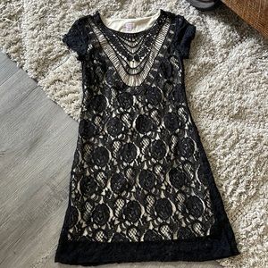 Black Lace Midi Dress